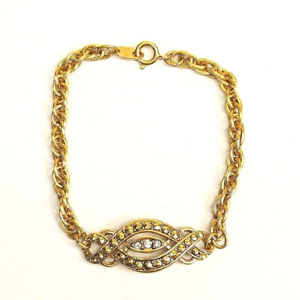 Avon Goldtone Rhinstone Bracelet